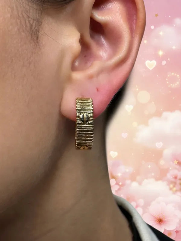 14K INSP CARTIER LOVE UNLIMITED HOOP EARRING