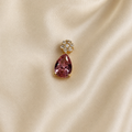 14K PINK TEARDROP PENDANT