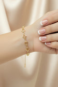 14K 7.5IN RHOMBUS LINK BRACELET X000987059