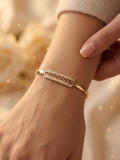 14K GREEK KEY ID BRACELET