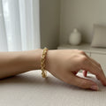 14K 7.5IN DOUBLE LINK BRACELET 6.5N-19CM LK-00630003