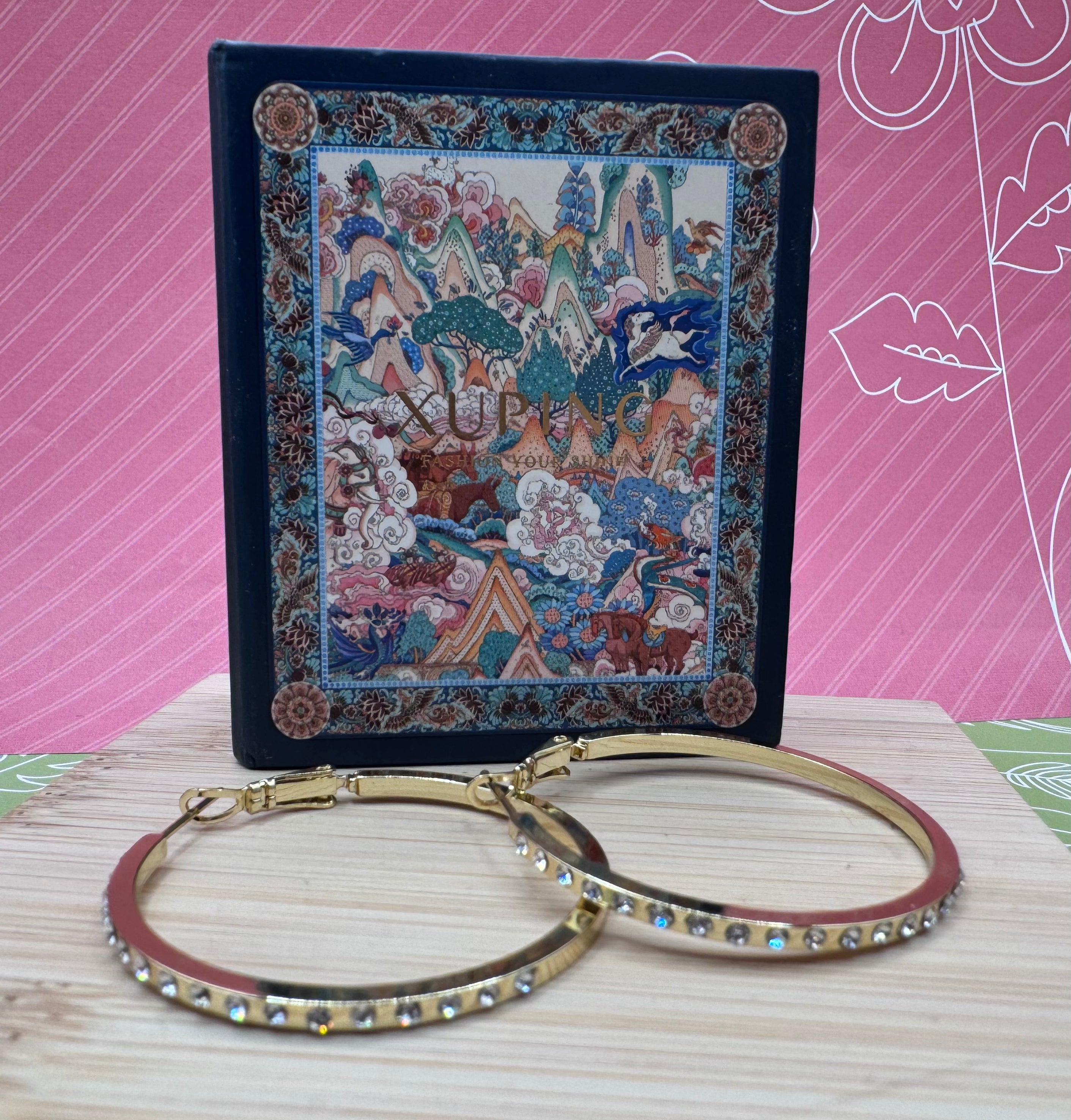 14K Bling Hoop 40MM