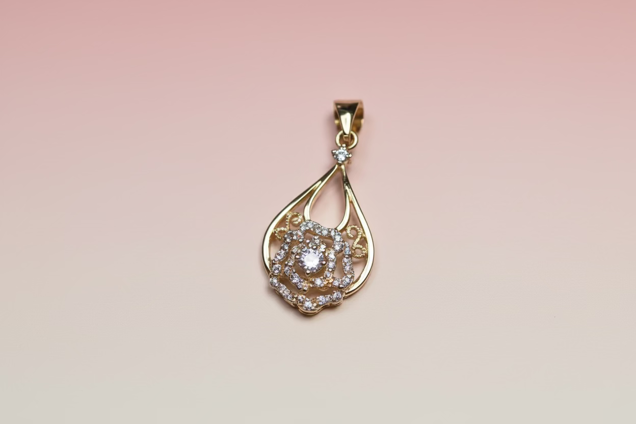 14K DROP FLOWER PENDANT GS-23180001