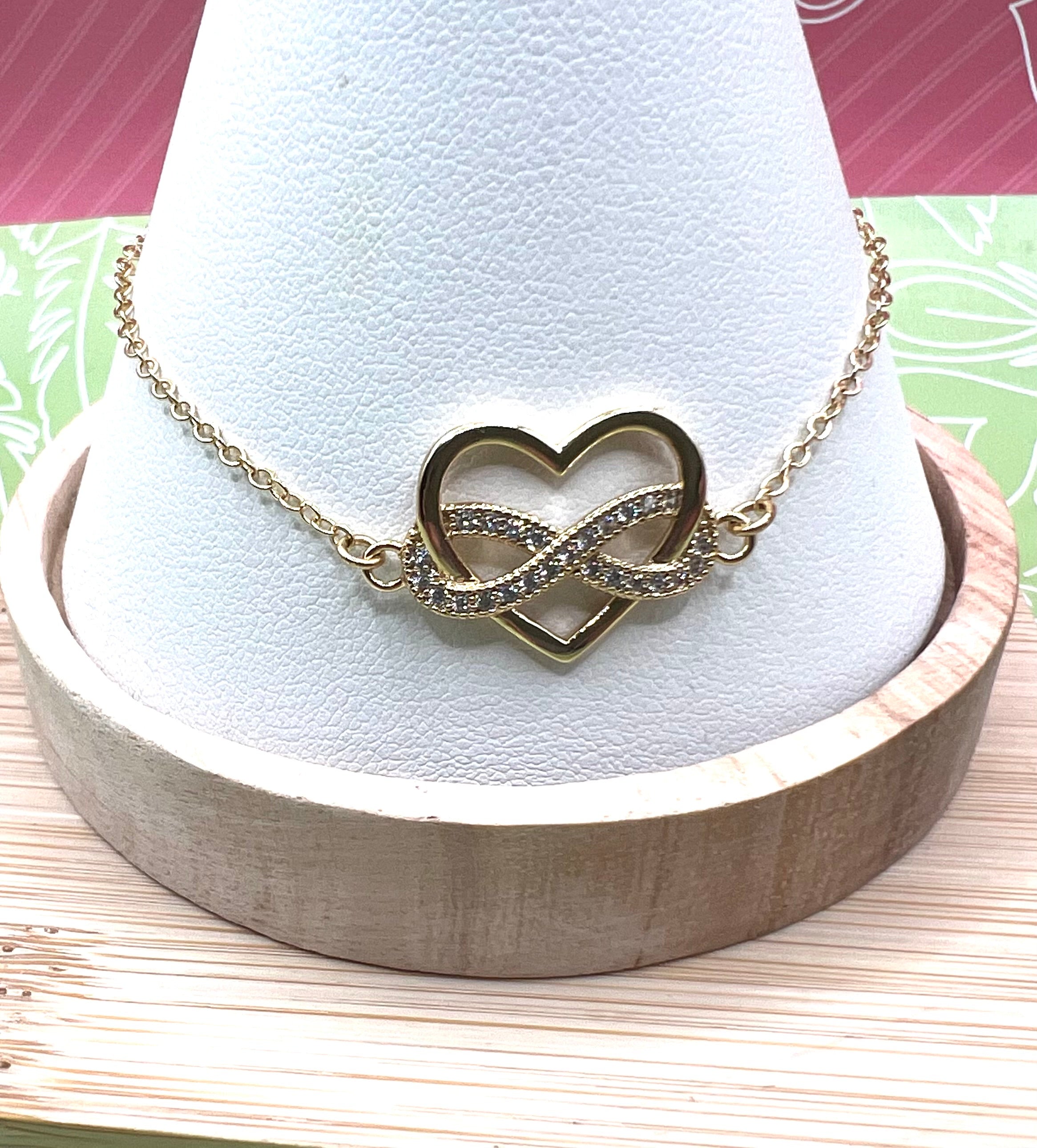14K Heart Bracelet 17+3CM