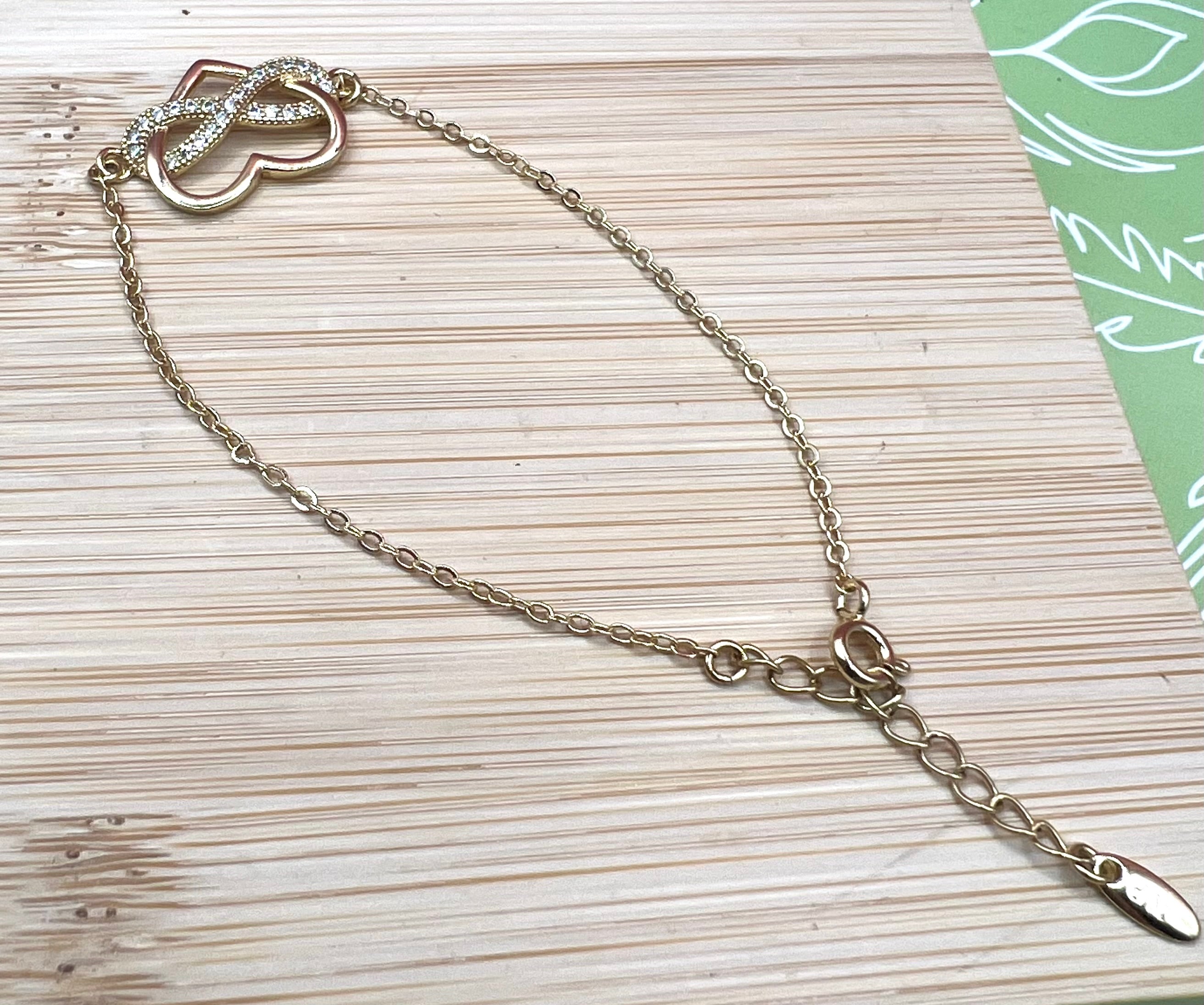 14K Heart Bracelet 17+3CM