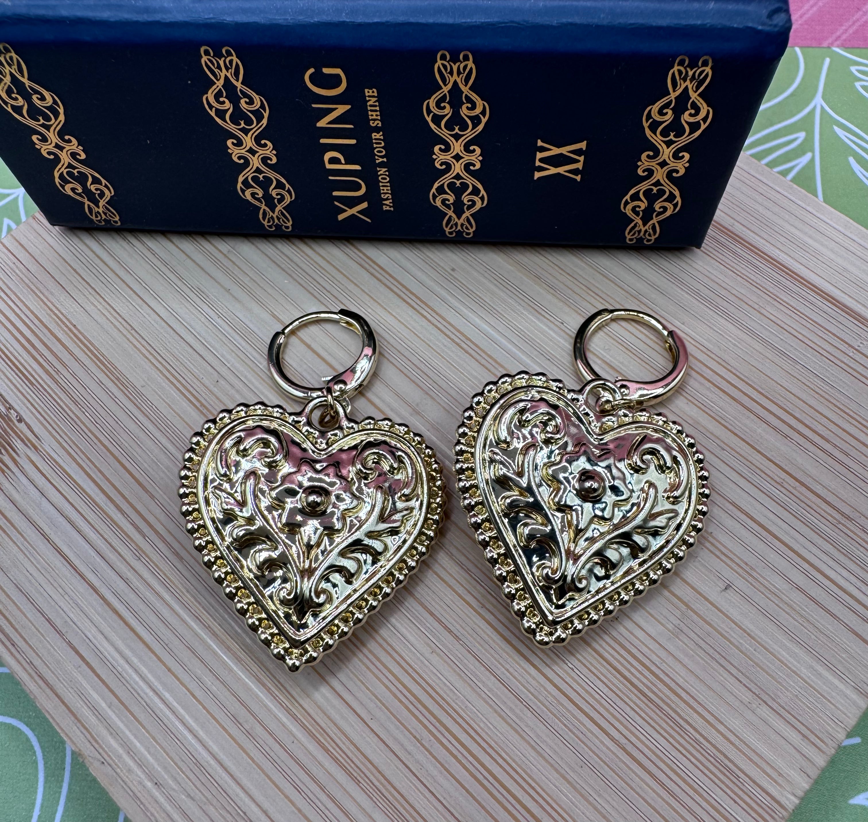 14K ABS Heart Shape Earing