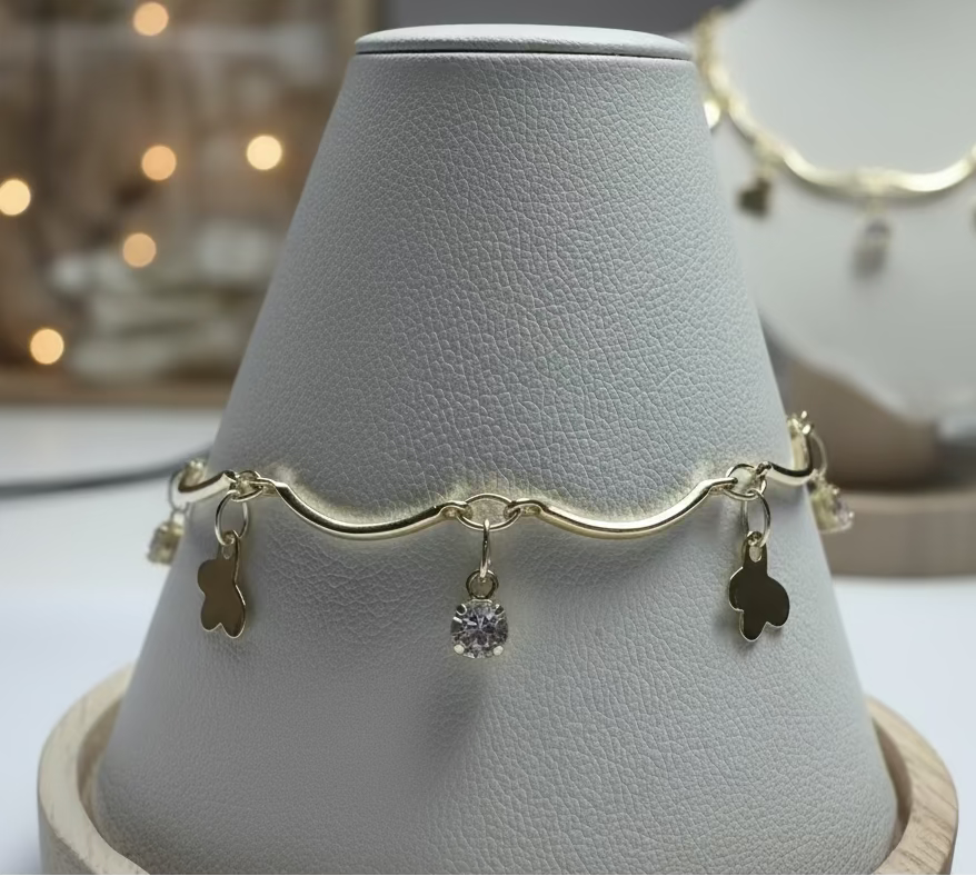 14K BUTTERFLY CHARM BRACELET TH-02730002