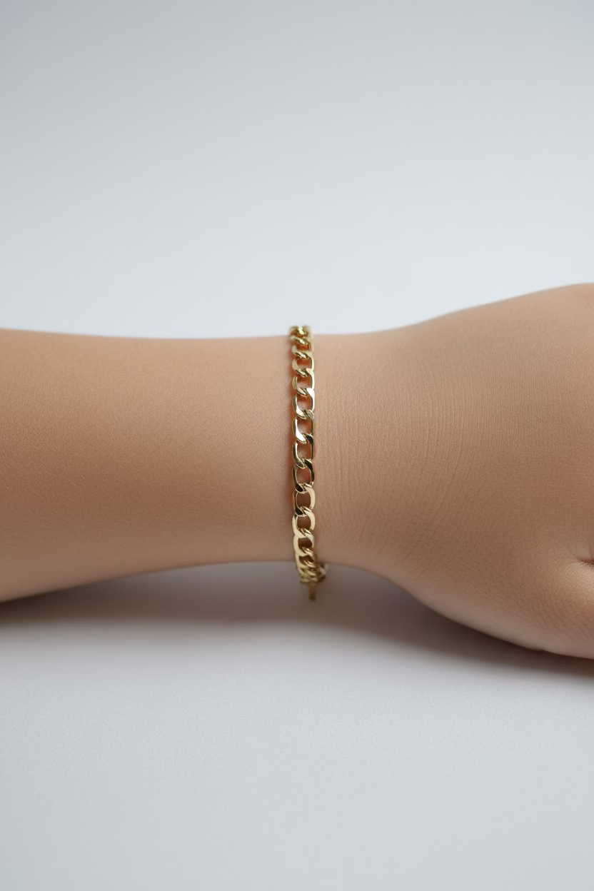 14K 6IN CUBAN BRACELET YOUTH 5N LCC-27210212