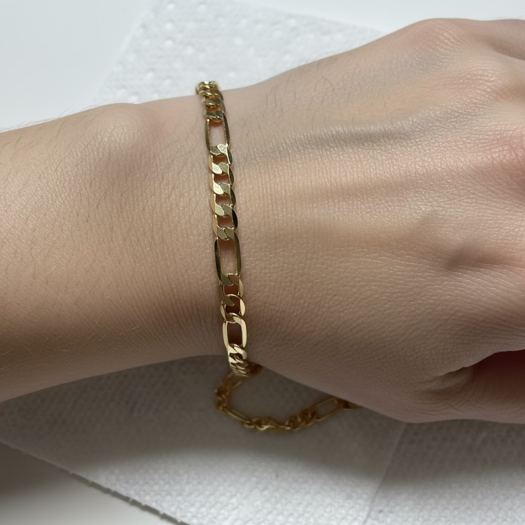 14K 6IN FIGARO BRACELET 4.5N YOUTH