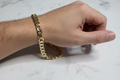 14K 8.25IN TEXTURED CUBAN BRACELET 7N-21CM LCC-38630009