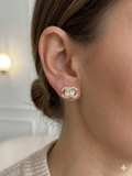 14K INSP CHANEL MIXED-CRYSTAL CAMELLIA CC EARRING XM1830A