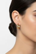 14K WAVY C-HOOP EARRING R-33720001