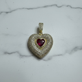 14K RED HEART PENDANT