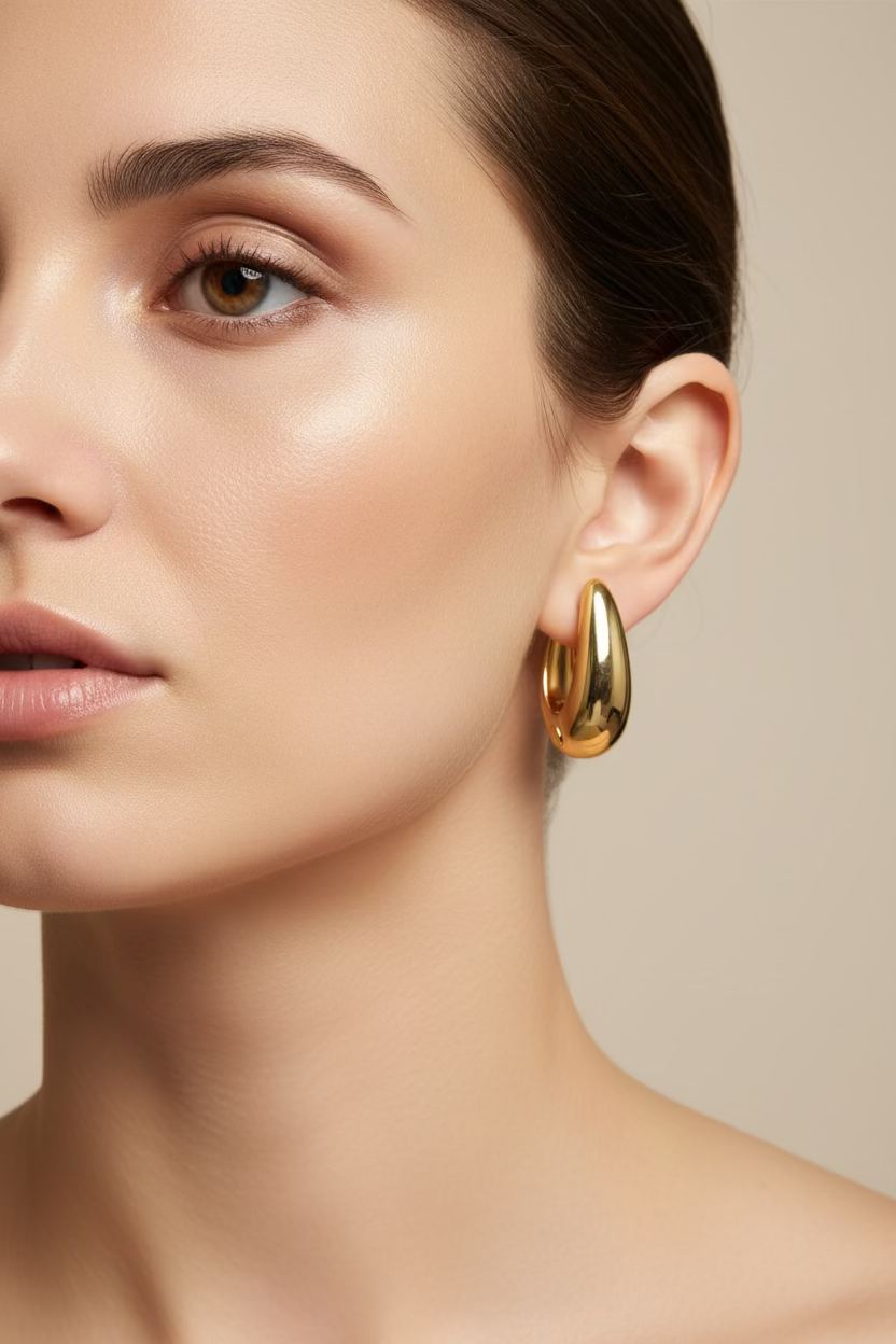14K TEARDROP EARRING SS593B