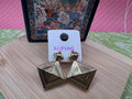 14K ABS Square Shape Earing