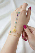 STS MULTICOLOR ROSE HAND-RING BRACELET T001224244