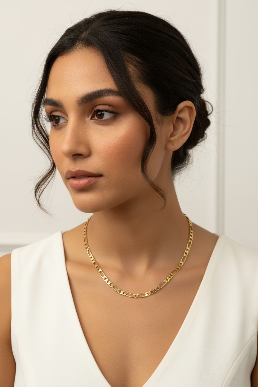 14K 20 IN FIGARO NECKLACE CHAIN 3.6N-50CM LCC-27180093