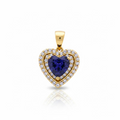 14K HEART PENDANT - PURPLE X001153479