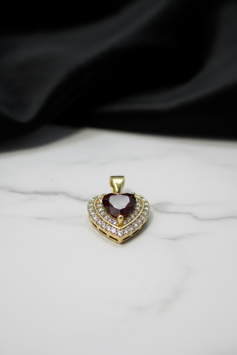 14L HEART PENDANT - RED X001153484