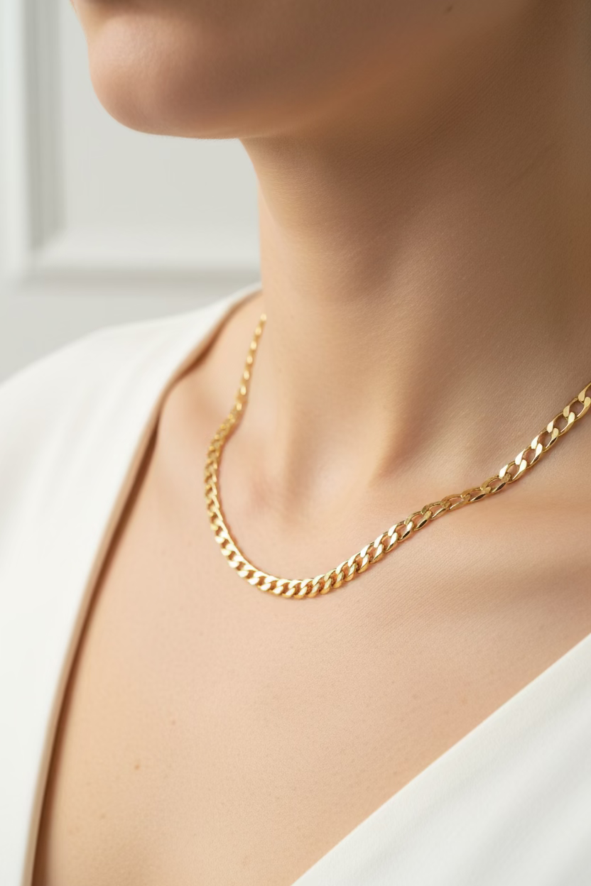 14K 22IN CUBAN LINK NECKLACE CHAIN 3.6N-55CM LCC-27210051