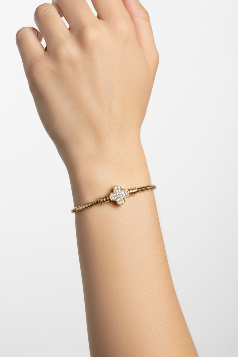 14K CLOVER PANDORA INSP BRACELET