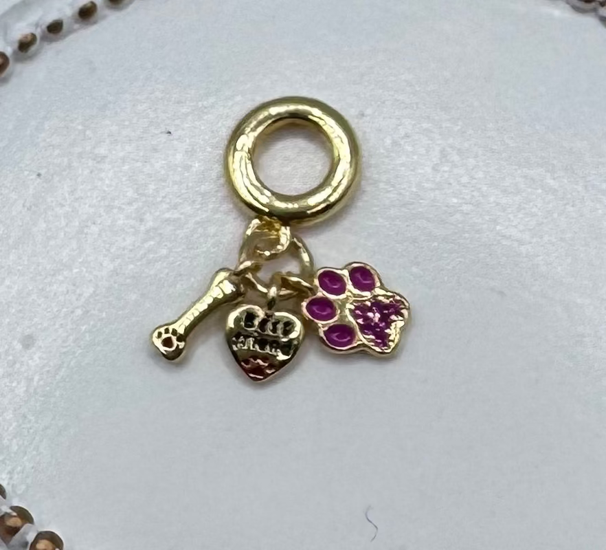 14K DOG BEST FRIEND CHARM PENDANT