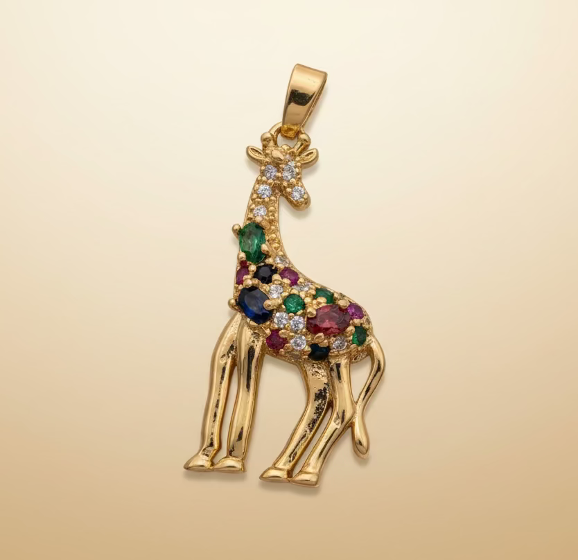 14K GIRAFFE PENDANT