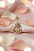 14K IRIDESCENT PEARL DROP PENDANT
