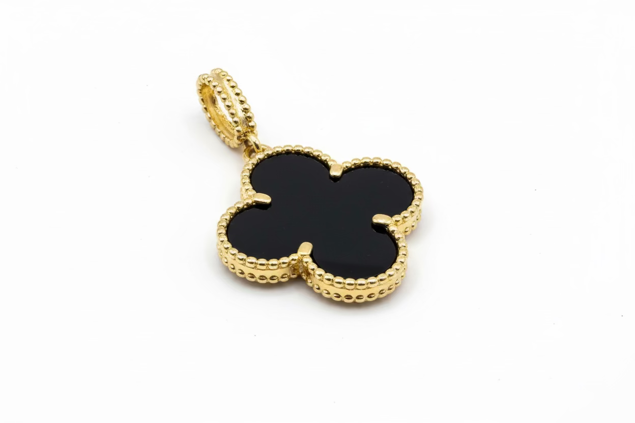 14K BLACK CLOVER PENDANT