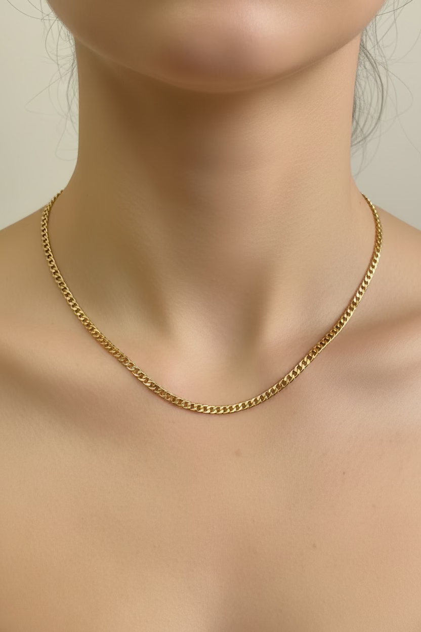 14K 18in Cuban Necklace Chain 4.5N-45CM LCC-27210053