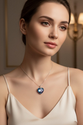 STS 18IN + EXT HEART SWAROVSKI CRYSTAL NECKLACE