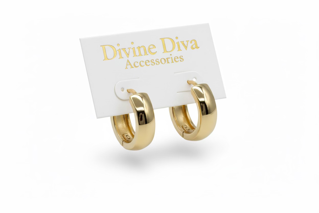 14K PLAIN HUGGIE EARRING X001171609