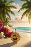 14K PUERTO RICO MEDAL PENDANT DC-87740180