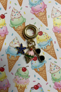 14K ICE CREAM CONE SUNGLASSES STAR PANDORA CHARM PENDANT