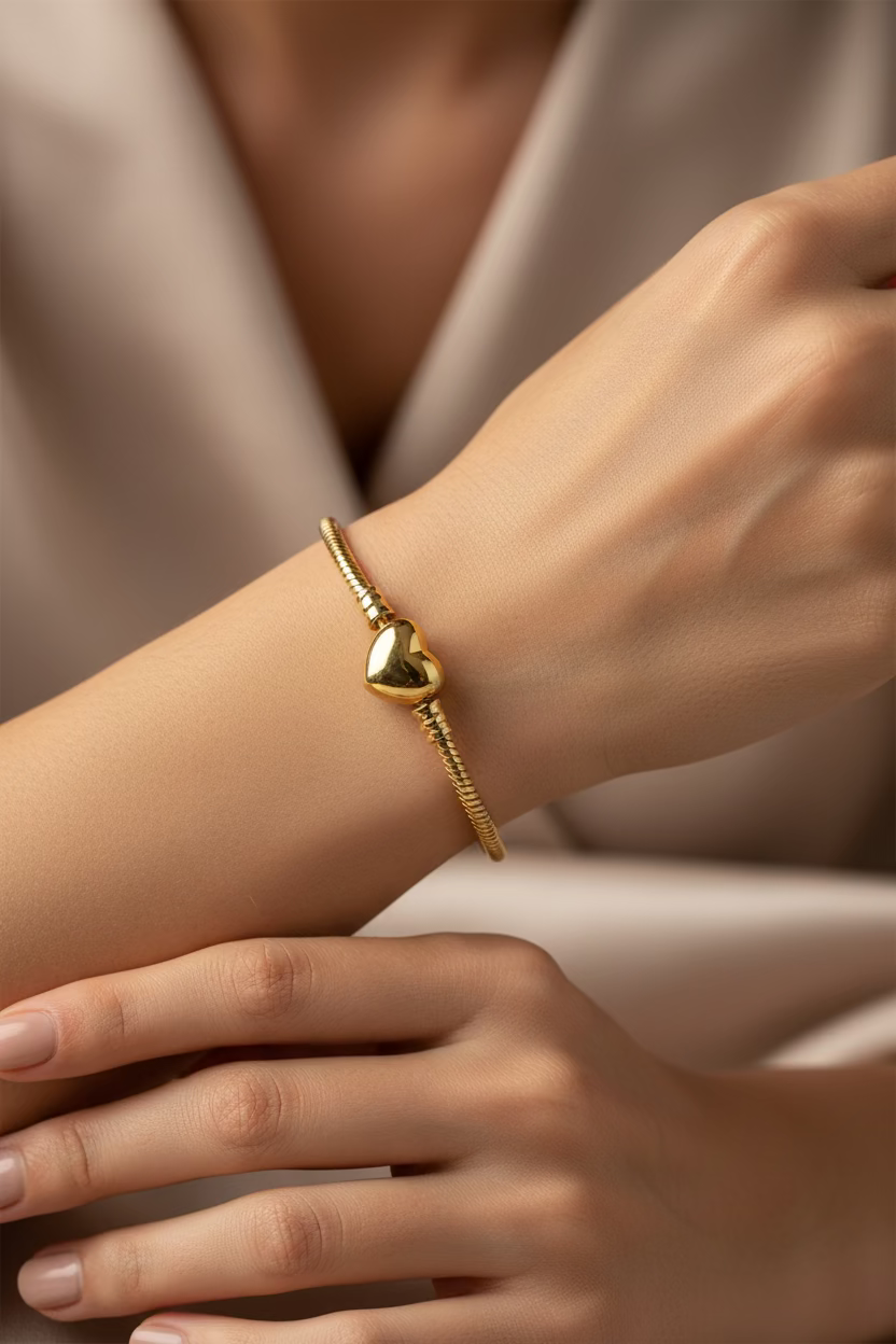 14K HEART PANDORA BRACELET