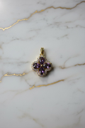 14K PURPLE CLOVER PENDANT