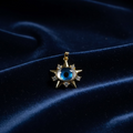 14K EVIL EYE STAR PENDANT