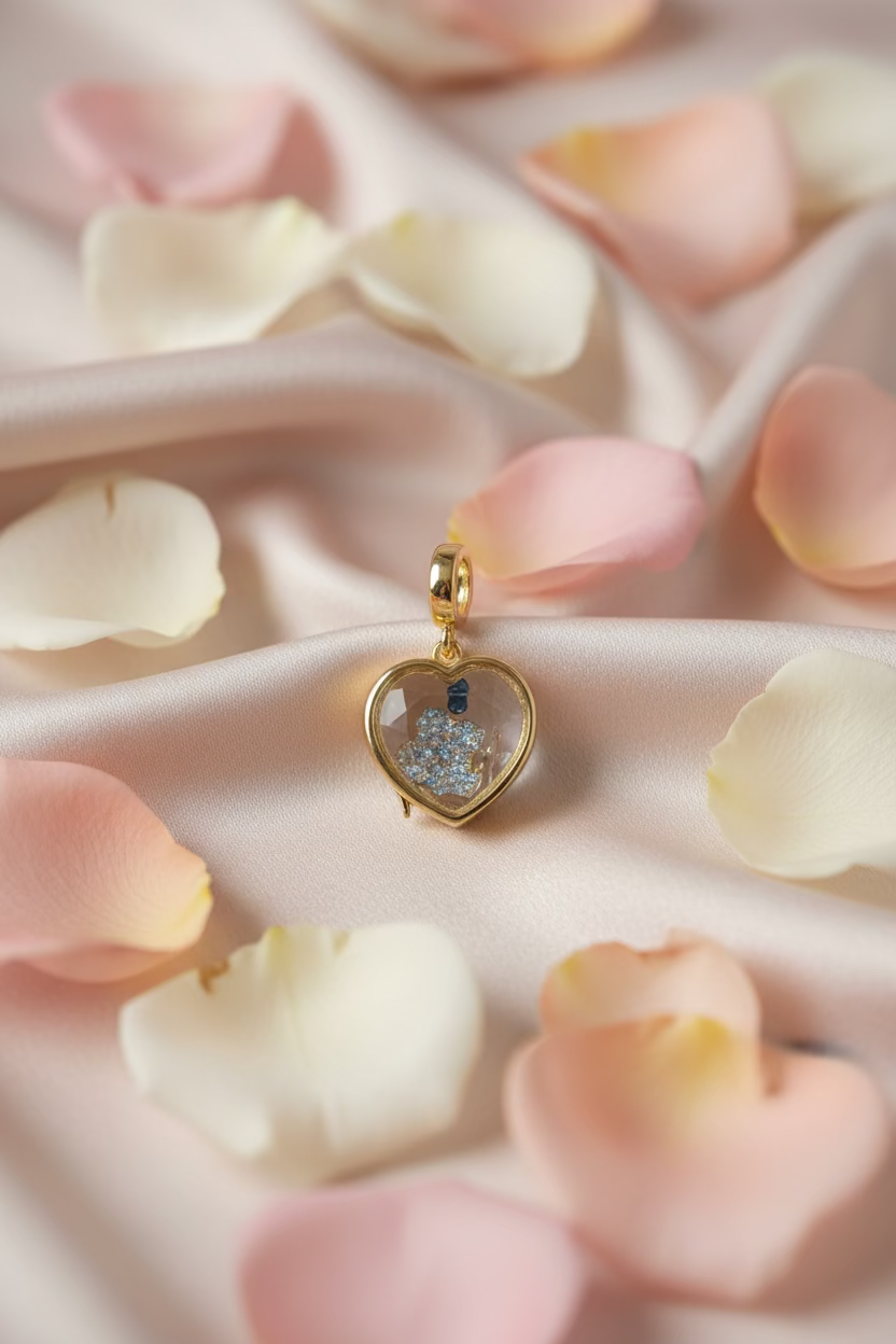 14K MULTI COLOR HEART SHAKER PENDANT PANDORA