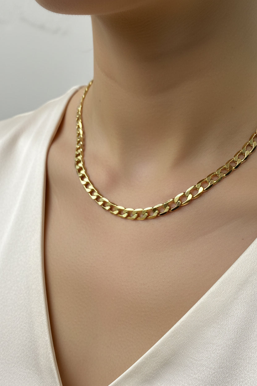 14K 18IN CUBAN LINK NECKLACE CHAIN 4MM X000807184