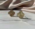 14K GOLDEN CLOVER FRENCH CLIP EARRING K-10560004