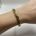 14K 7.5IN WOVEN HERMES LINK BRACELET 6N-21CM LCC-38850002