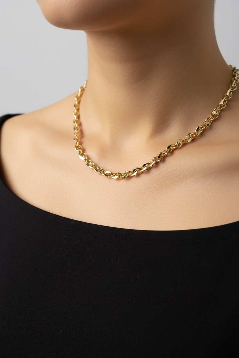 14K 18IN NUGGET CHAIN NECKLACE 4N-45CM LCC-42520011