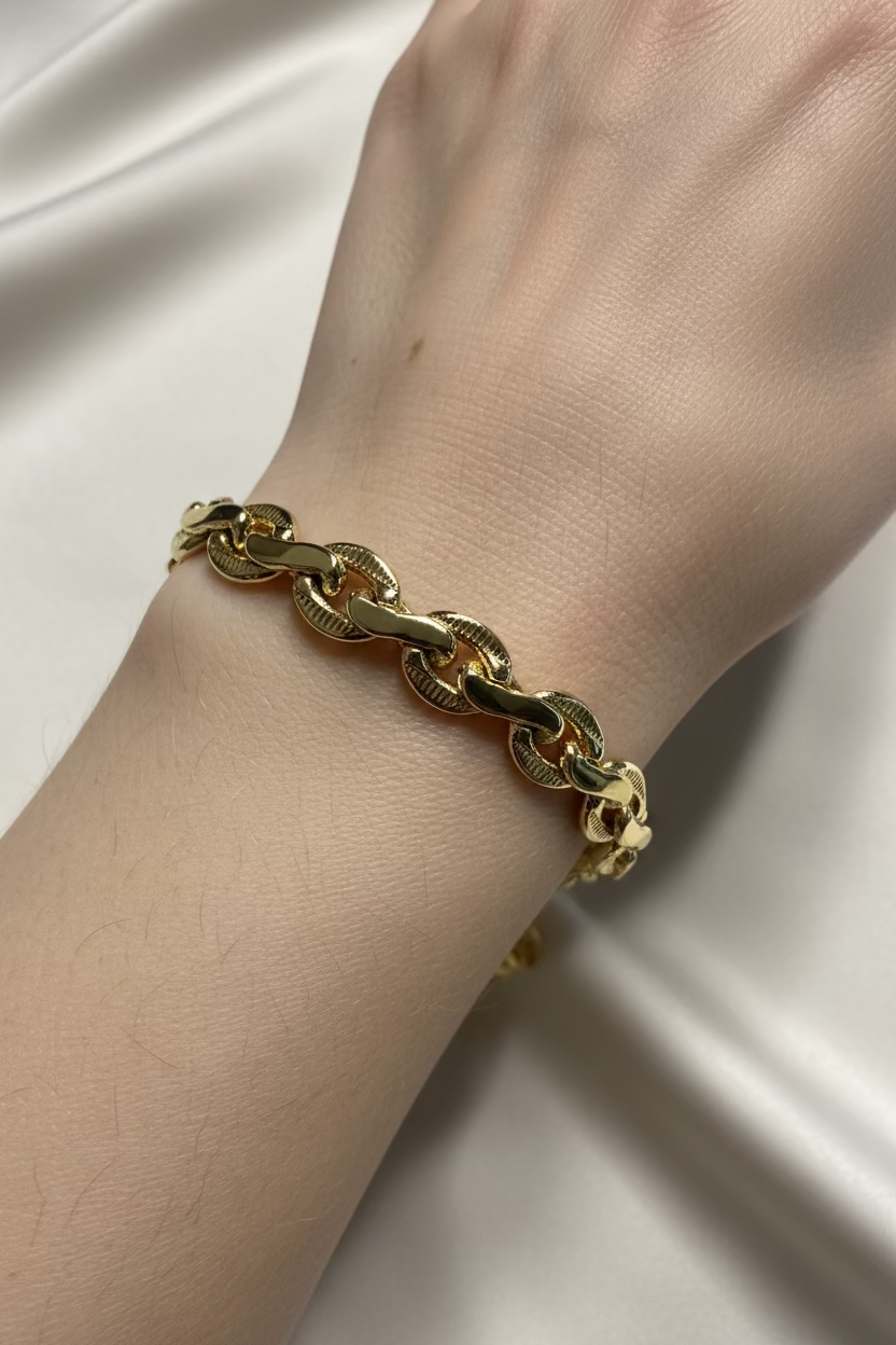 14K 8IN TURKISH ROPE LINK BRACELET 7.7N-21CM LCC-32200027