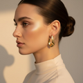 14K  U SHAPE POST BACK  EARRINGS R-19160001