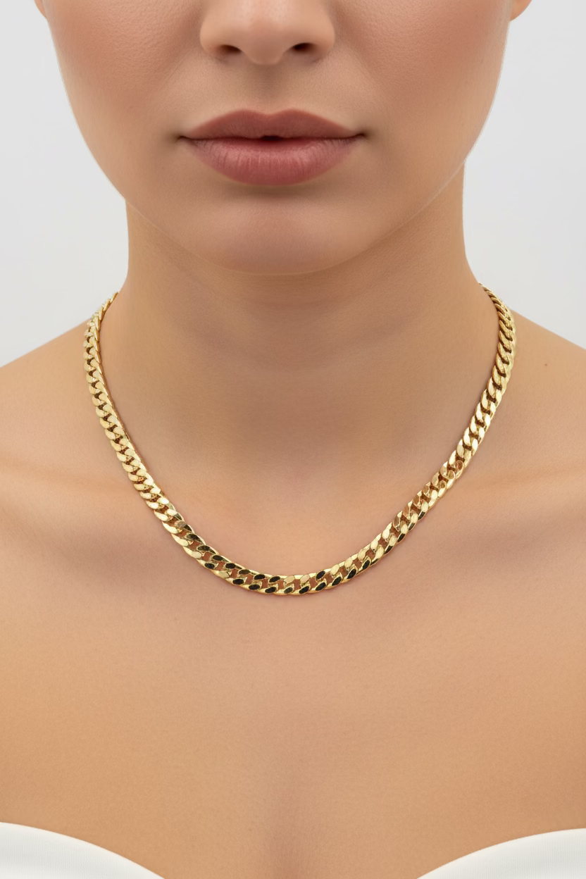 14K CURB LINK NECKLACE 5.5N-60CM LCC-28810026