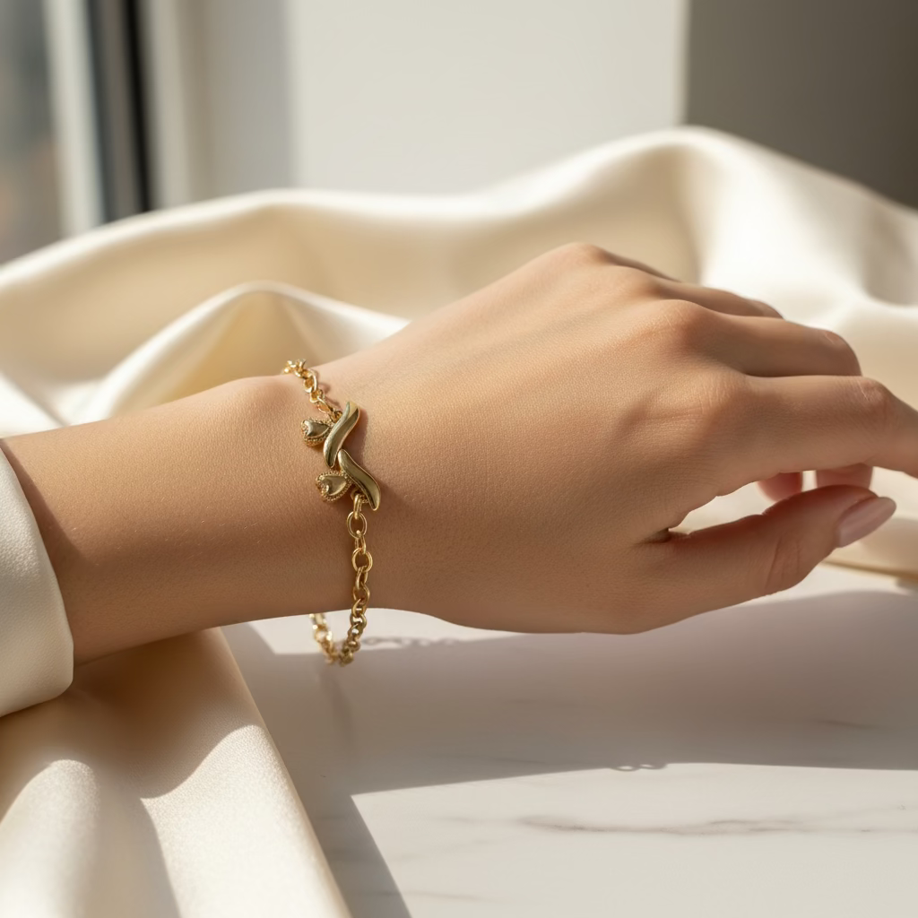 14K HEART BRACELET X001017800