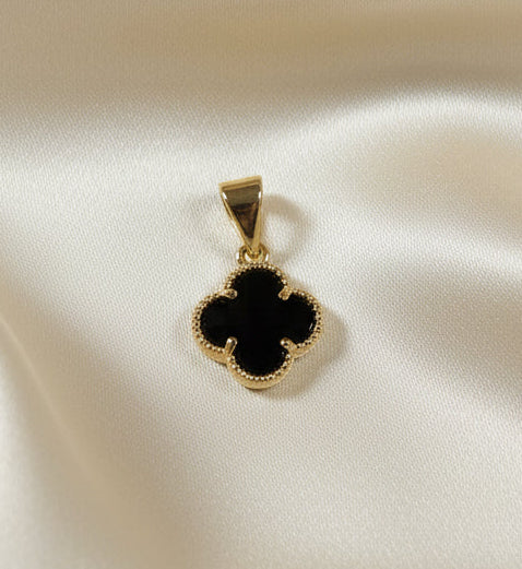 14K BLACK CLOVER CRYSTAL PENDANT GS-21740010