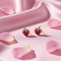 14K RED STRAWBERRY STUD EARRING X001118055