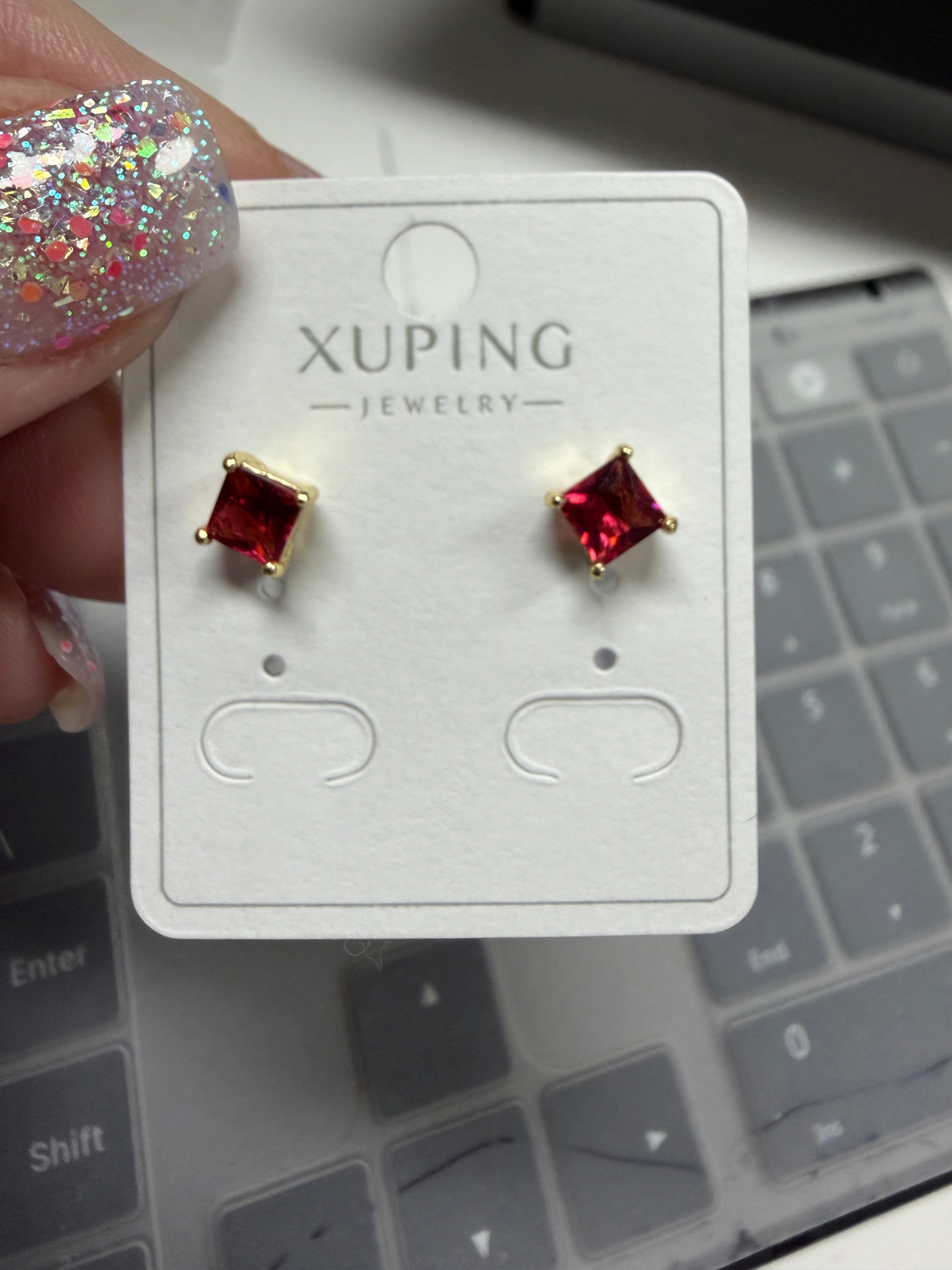 14K RED STUD EARRING X000993271