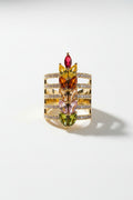 14K MULTI-COLOR LEAVES RING ZM